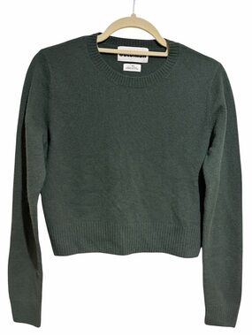 Colorush 100% Cashmere Crewneck Sweater Green Size Small